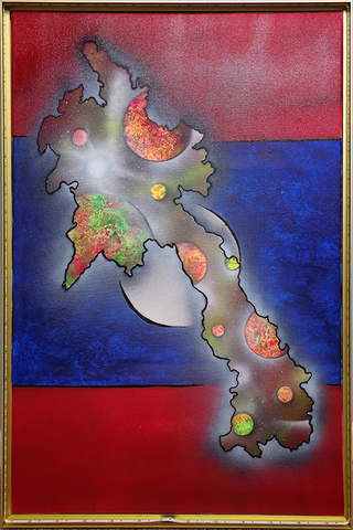 Laos Painting - Framed Canvas